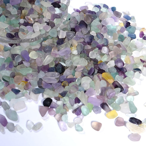 2lb Fluorite Crystal Aquarium Gravel - Natural Crushed Crystal Chip Bulk for Fish Tank Decoration