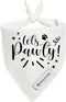 Realeaf Lets Pawty Dog Bandana,Wedding Birthday Party Outfit for Boy and Girl,