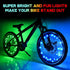 TINANA 2 Tire Pack LED Bike Wheel Lights, Ultra Bright Waterproof Spoke Lights for Night Riding Safety