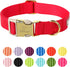 Babole Nylon Dog Collars Red for Small Puppy Dog, Adjustable Soft Comfortable Pet Collars with Safety Metal Buckle for