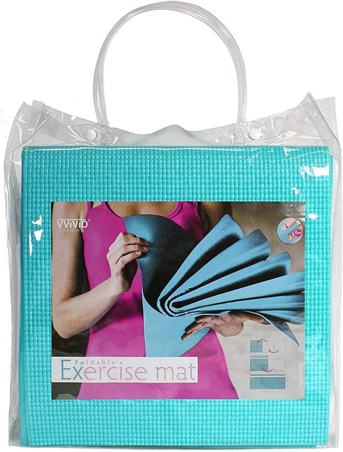VViViD Thick Foldable PVC Padded Square Tile Workout and Yoga Mat, 6ft x 2ft