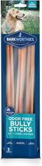 Barkworthies 12 Inch Odor-Free Bully Sticks - 3 Count (Pack of 1) - All-Natural Rawhide Alternative, Supports Dental