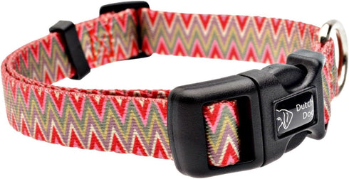 Fashion Dog Collar, 10 by 15-Inch, Passionate Pink Lily, Pink/Green