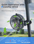 KEMIMOTO Golf Cart Clip Fan with Long Battery Life, 5 Speeds, 360 Degree Rotation, USB Power, Timer, Compatible with