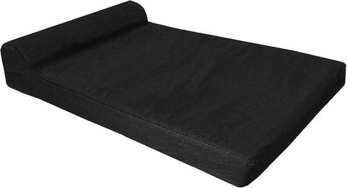 Dogbed4less Replacement Canvas External Cover for XXL Pet Bed - Black - 55"X37"X4" Size