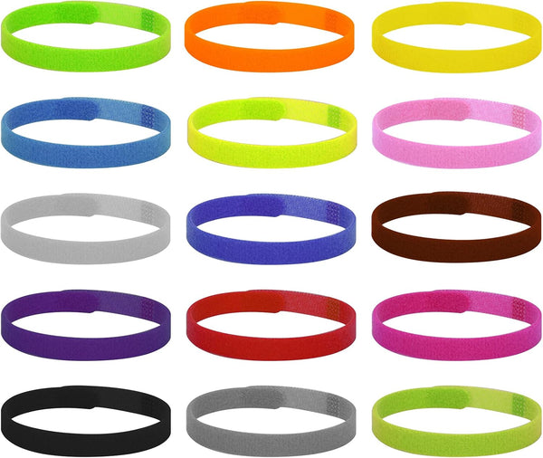 LUTER 15 Colors Puppy Collars 20x1cm - Soft Adjustable Whelping ID Collars for Newborn Dogs and Kittens