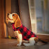 ASENKU Plaid Dog Fleece Vest, Soft Comfortable Pet Pajamas, Warm Winter Dog Shirt Jacket for Cold Weather - Red, XXS