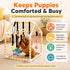 TAdgnba 8 Puppy Play Gym for Small Dogs, Dog Jungle Gym with Hanging Toys & Bungee Straps PVC Frame Indoor Jungle