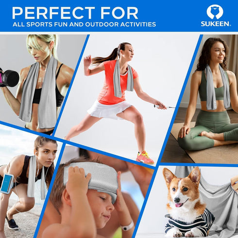 More(40x 12) Sukeen Cooling Towel,Instant Evaporative Cooling for Sports,Yoga,Golf,Gym,Neck,Workout