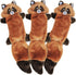 ZippyPaws Zingy Raccoon, No Stuffing Dog Toys, Pack of 3, Squeaky Pet Toy for Boredom