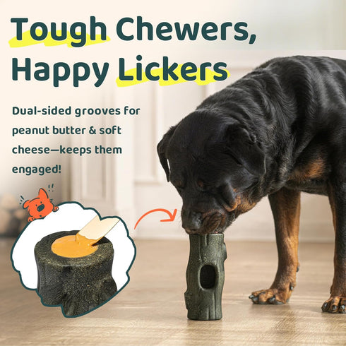 MENGJINGO 2 Pack Frozen Interactive Dog Toys for Aggressive Chewers, Long-Lasting Dogs Treat Holder to Keep Them Busy