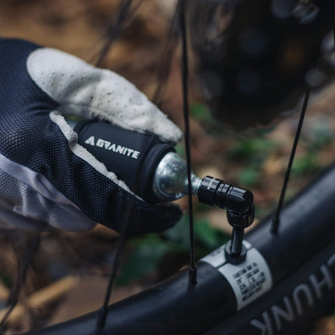 Granite Punk CO2 Tire Inflator with Silicone Sleeve, Compatible with Presta Valve Only, Lightweight for Bike Tires