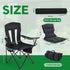 BALAPET Folding Padded Camping Chair with Cushion, Large Padded Outdoor Chair with Cup Holder Storage and Cooler Bag
