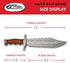 SZCO Supplies 15" Gator Back Bowie Knife - Stainless Steel Wood Handle with Sheath, Brown