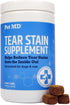Pet MD Tear Stain Remover for Dogs & Cats, 60 ct Antioxidant Eye Care Supplement with Lutein and Omega 3 & 6