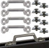 Pmsanzay Pack of 4 Kayak Track Mounts, Bungee Deck Loop Tie Down Eyelet for Kayak, Canoes, Boats Deck Rigging