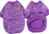 Idepet Pet Dog Knitwear Sweater, Soft Fleece Coat for Small, Medium, Large Dogs, Purple (L)