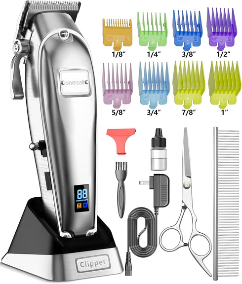oneisall Dog Grooming Clippers for Thick Heavy Coats,Low Noise Cordless Dog Grooming