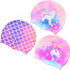 Syhood 3 Pcs Kids Swim Caps, Baby Waterproof Bathing Caps, Cartoon Swimming Hat for Boys and Girls