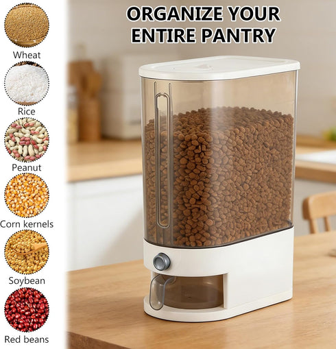 Pet Food Storage Container with Lid & Scooper Press to Dispense Clear Airtight Cat Food Storage Container Dog Food