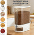 Pet Food Storage Container with Lid & Scooper Press to Dispense Clear Airtight Cat Food Storage Container Dog Food
