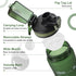 Opard Sports Water Bottles - 20/24 Oz BPA Free Leak Proof Tritan Plastic Bottle with Flip Top and Straw