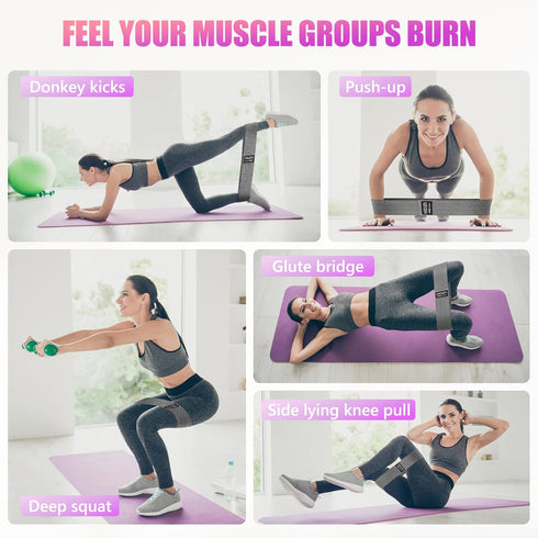 Resistance Bands for Working Out - Exercise Bands for Women & Men, 3 Levels with Carry Bag for Home Fitness