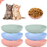 6-Pieces Whisker Fatigue Cat Bowl, 5.5 Inch Shallow Dish for Kittens and Short Legged Cats, Wheat Straw