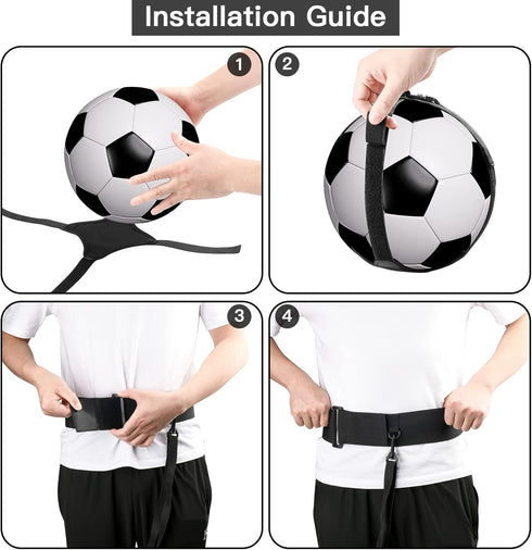 Xxerciz Adjustable Soccer Belt Trainer, Durable Nylon Kick Trainer for Football, Volleyball, Rugby
