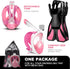 Odoland Snorkeling Packages, Full Face Snorkel Mask for Adults & Youth with Camera Mount, Adjustable Swim Fins