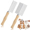 2 Pcs Dog Metal Combs - Cat Wooden Handle Grooming Comb, Double Side Metal Comb for Dogs and Cats