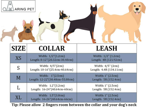 ARING PET Velvet Dog Collar and Leash Set, Soft & Comfy, Adjustable for XS Dogs