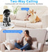 DYPCO 2K 5G/2.4Ghz Indoor Camera WiFi Home Security, Baby/Pet/Robot Camera with Phone App Motion Detection, Color Night