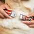 Buckle-Down Dog Collar Seatbelt Buckle, Thor Hammer Red Yellow White, 18 to 32 Inches, 1.5 Inch Wide
