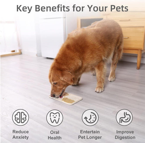 2PCS MateeyLife Large Lick Mat for Dogs with Suction Cups, Slow Feeder Bowls, Cat Lick Mat for Anxiety Relief, Dog Toys