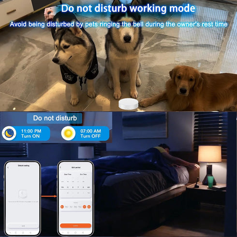 (1 3 EverNary Dog Door Bell, WiFi Smart Doggie Doorbell for Potty Training with Wireless Waterproof Touch Button