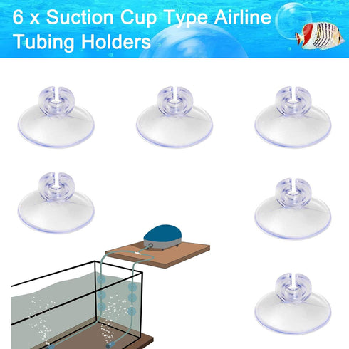 Transparent Airline Tubing Aquarium Air Pump Accessories Kit with Check Valves, Air Stones, Suction Cups & Connectors