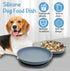 Silicone Dog Bowl Set of 2, 7.7in No Spill Puppy Food and Water Dish, Non-Tippable Feeding Bowls for Small & Medium Pets