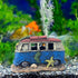 NF Aquarium Decoration Resin Imitation Car Wreck, Fish Tank Supplies Ornament Hideouts