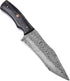 Handmade Damascus Steel Hunting Knife, 11 Inches Fixed Blade with Black Pakkawood Handle, Bushcraft Knife with Sheath
