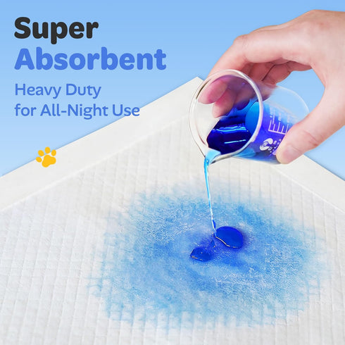100 Count, 22"x22" 6-Layer Disposable Puppy Pads Pee Pads for Dogs Potty Training, Super Absorbent & Leak Proof, Odor