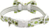 Dog Collar with Bow Tie, Quick Release Buckle, Cute Pattern, Small Medium Large, Green Avocado