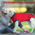 Red L Dog Recovery Suit, After Surgery Cone Alternative for Male & Female Dogs