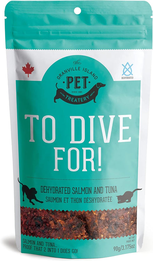 Dehydrated Protein Wild Salmon & Tuna Treat for Dogs & Cats - Slowly Dehydrated Raw Single Ingredient
