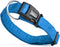 Dogline Comfort Microfiber Flat Collar for Dogs, Blue, W 1" L 15"-25"