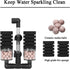 2 AQUANEAT Aquarium Air Powered Sponge Filter with Ceramic Media Balls, for Betta Fry Shrimp Fish Tank, with Spare