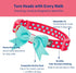 Blueberry Pet Adjustable Flocking Dog Collar - Pink Girl Dog Collars with Detachable Bowtie, 18-26 Inch Neck