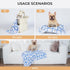 1 Pack 3 Blankets Super Soft Fluffy Premium Cute Elephant Pattern Pet Blanket, Blue Flannel Throw for Small Dog Puppy