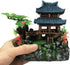 Aquarium Classical Resin Castle Decorations, Realistic Details Castle with Green Leaf for Fish Tank Accessories