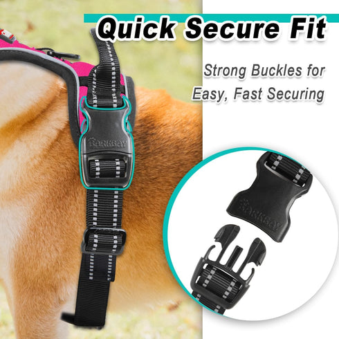 BARKBAY No Pull Pet Harness - Adjustable Outdoor Pet Vest, 3M Reflective Oxford Material for Small Medium Large Dogs